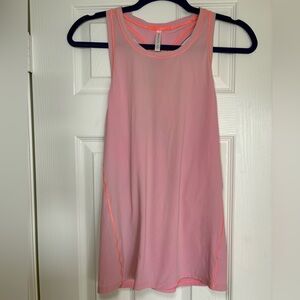 Athleta Chi Racerback Tank Top –‎ Women’s Medium, Pink Neon Trim